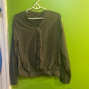 Olive thin bomber jacket